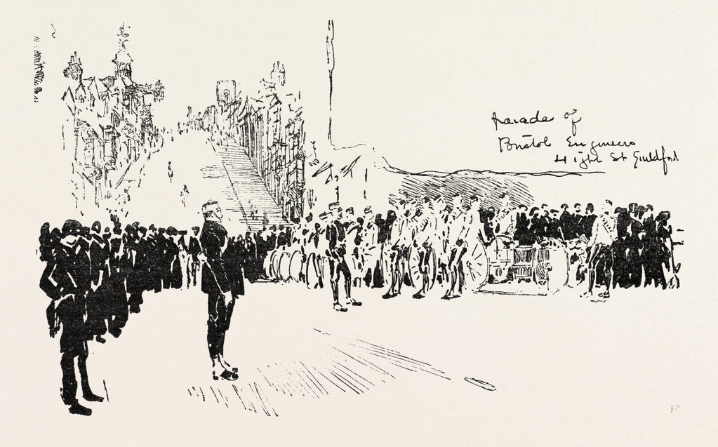 Detail of With the Cyclist Corps at the Easter Volunteer Manoeuvres by Anonymous