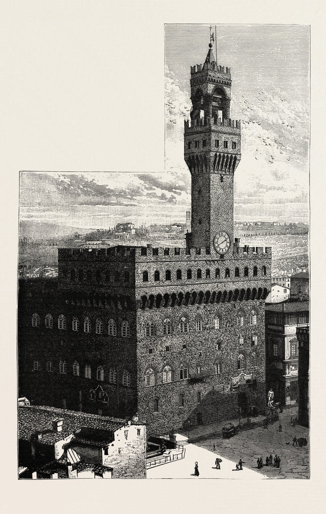 Detail of Florence, Italy, the Palazzo Vecchio Della Signoria by Anonymous