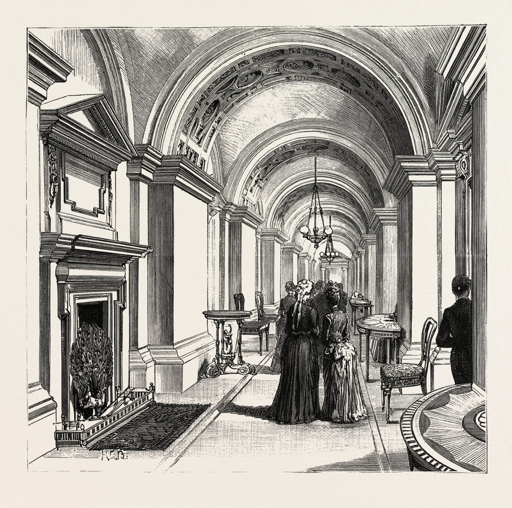 Detail of Dublin Castle, Ireland, the Corridor by Anonymous