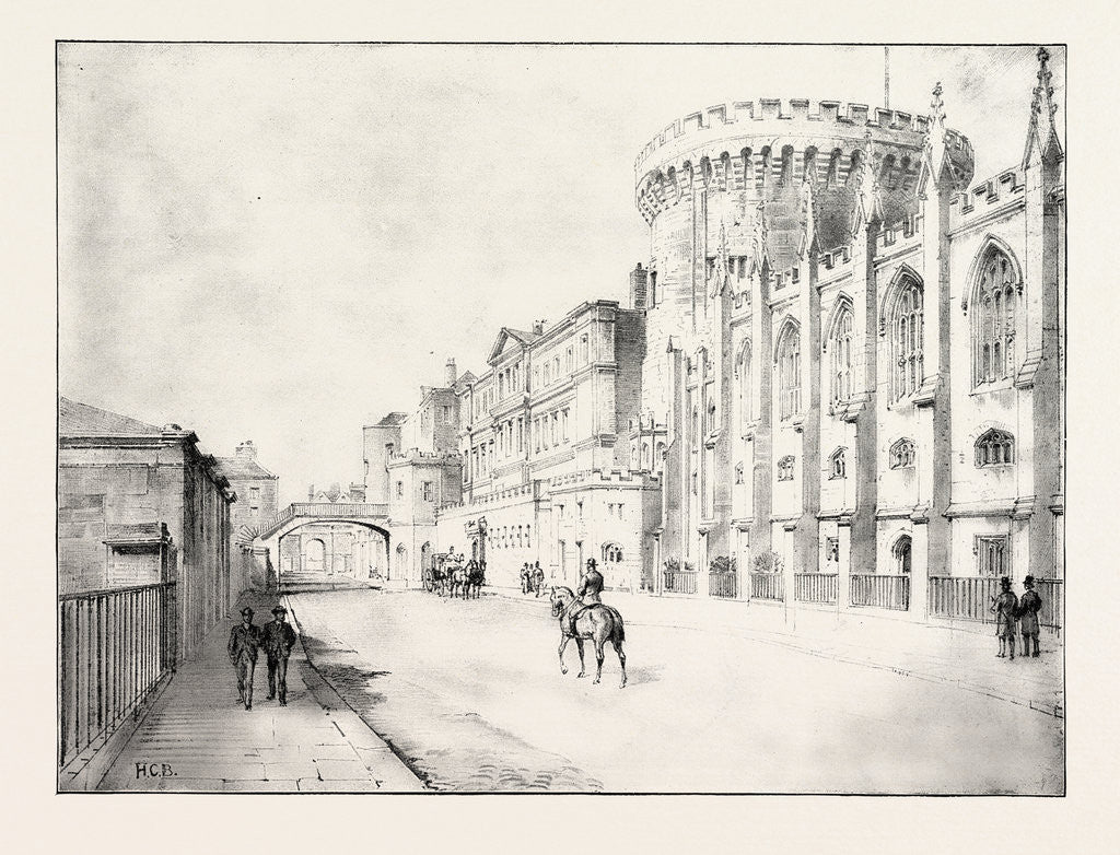 Detail of Dublin Castle, Ireland, the Chapel Royal and Castle from the South-East by Anonymous