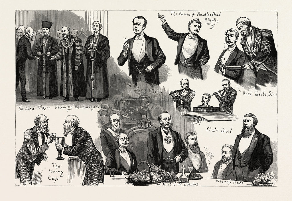 Detail of The Lord Mayor's Banquet to the Savage Club at the Mansion House by Anonymous