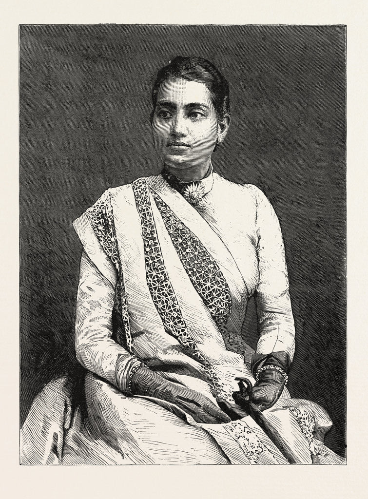 Detail of Her Highness the Maharanee of Kuch Behar, C.I., Cooch Behar District the State of West Bengal, India by Anonymous