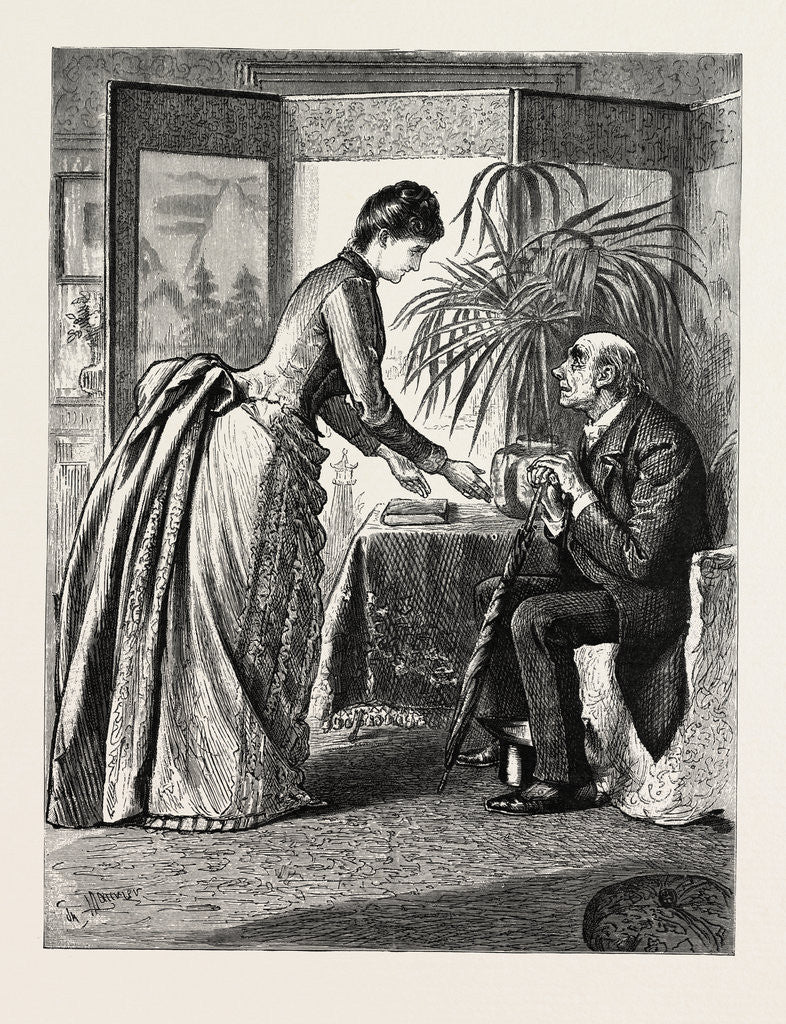 Detail of The Old Man and the Lady by Anonymous