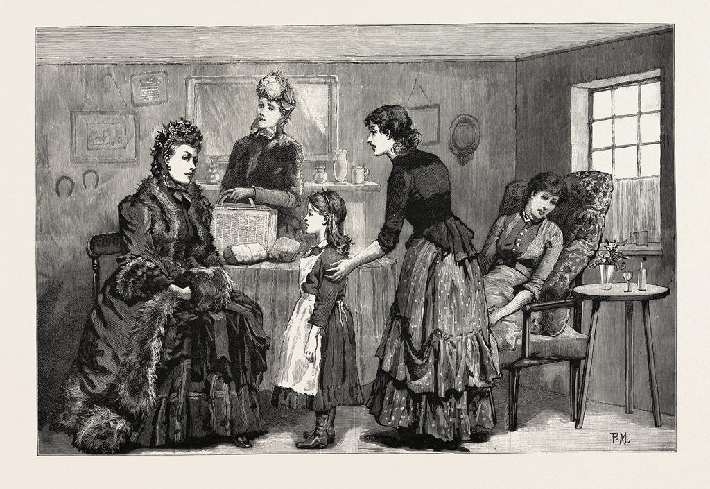 Detail of A Royal District Visitor H.R.H. Princess Christian Visiting a Cottage at Windsor by Anonymous