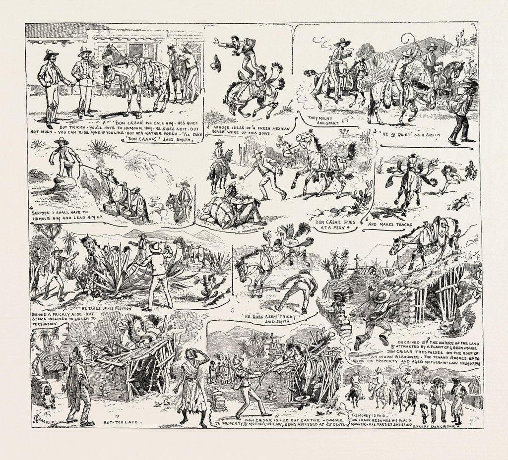Detail of Misadventures in Mexico by Anonymous
