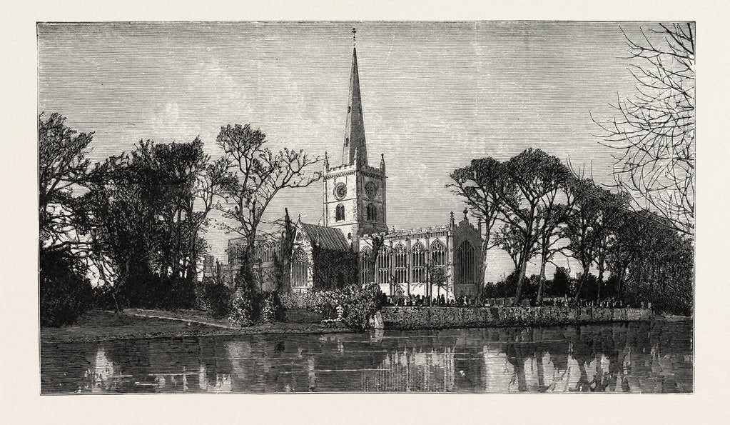 Detail of Holy Trinity Church, in Here Shakespeare is Buried from the River Avon, Stratford-on-Avon by Anonymous