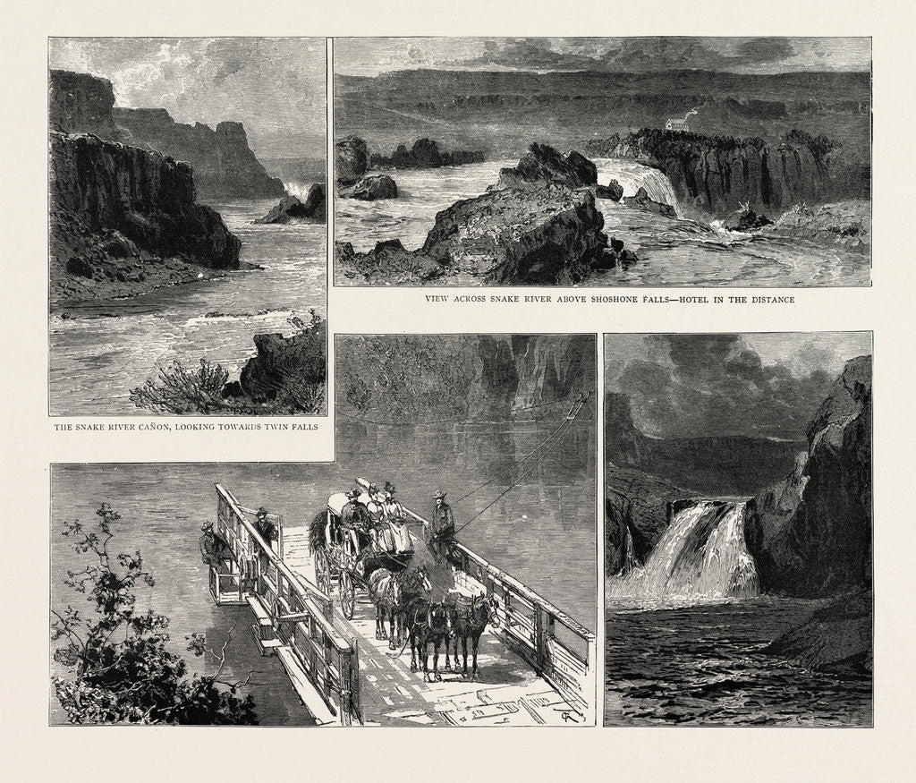 Detail of The Great Shoshone Falls, Idaho Territory, U.S.A., America, United States by Anonymous