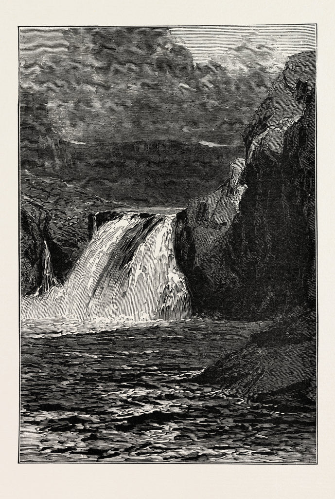 Detail of The Mill Race Fall at Shoshone, America, United States by Anonymous