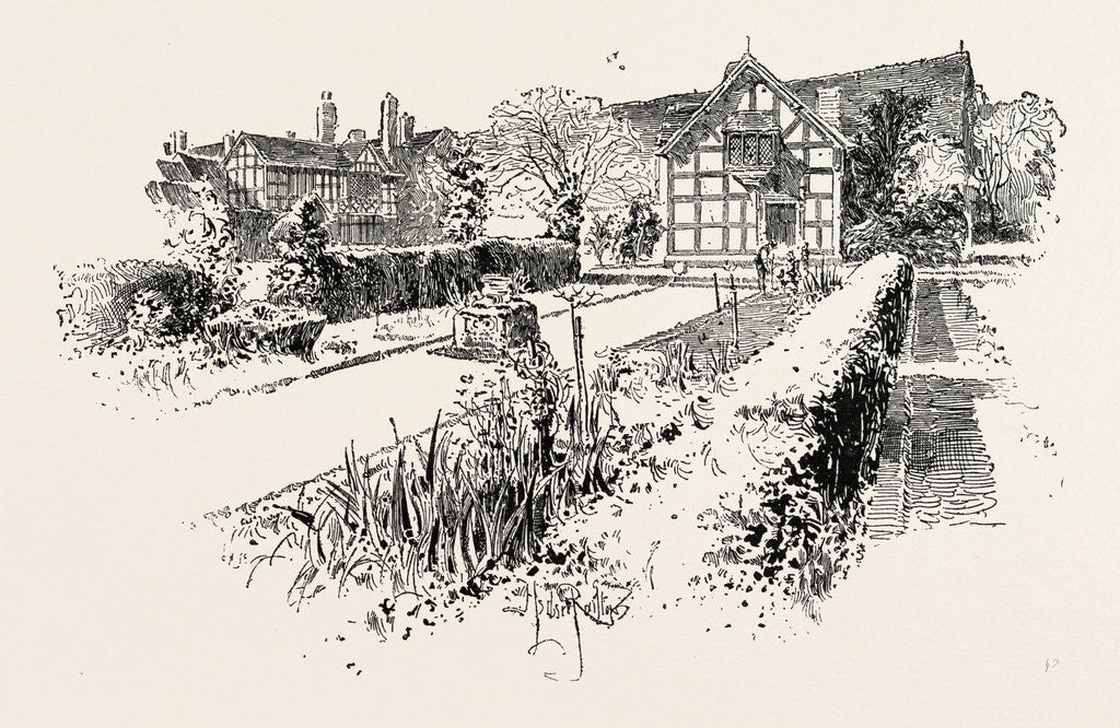 Detail of Garden Front of the House in which Shakespeare Was Born, Stratford-on-Avon by Anonymous
