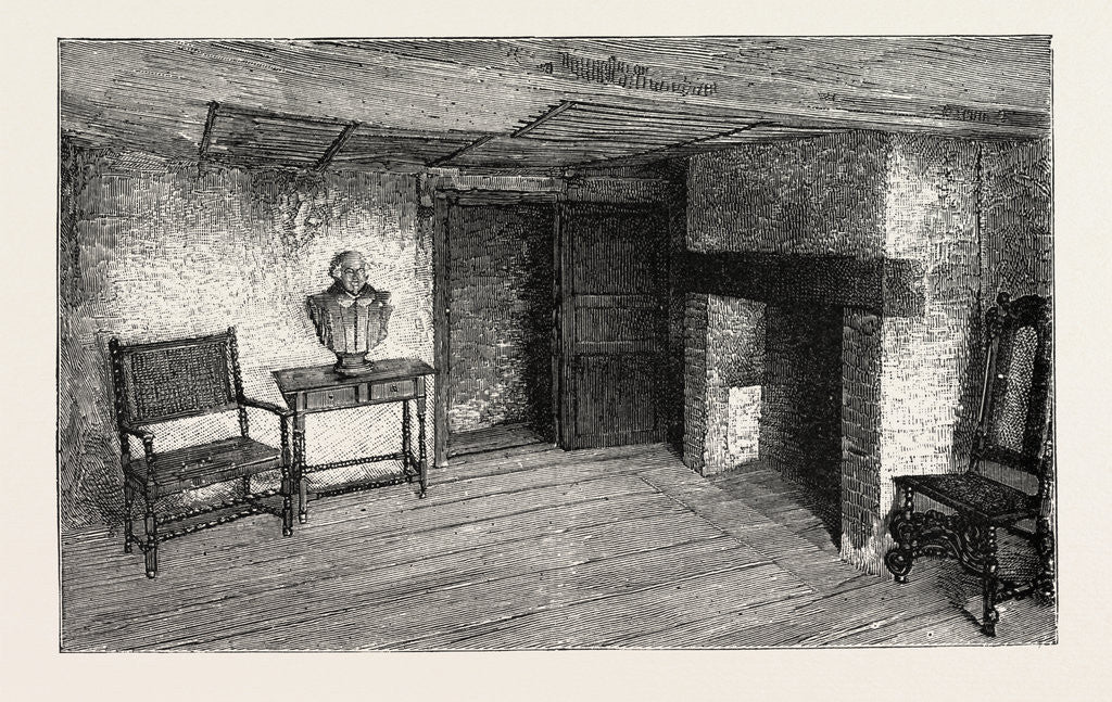 Detail of Room in which Shakespeare Was Born, Stratford-on-Avon by Anonymous
