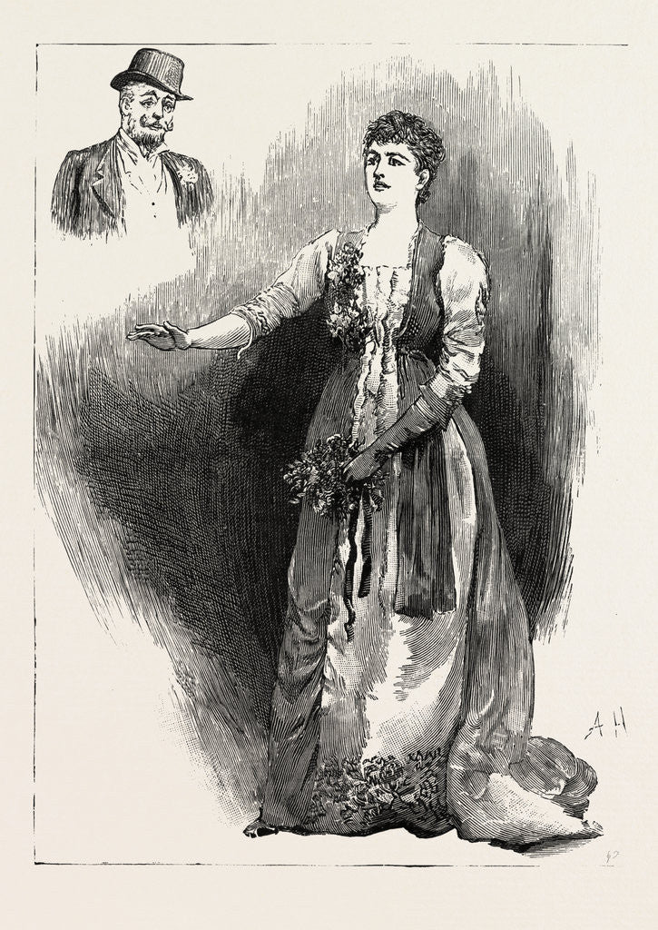 Detail of Ariane, Mrs. Bernard-Beere Ariane at the Opera Comique, Play in London by Anonymous