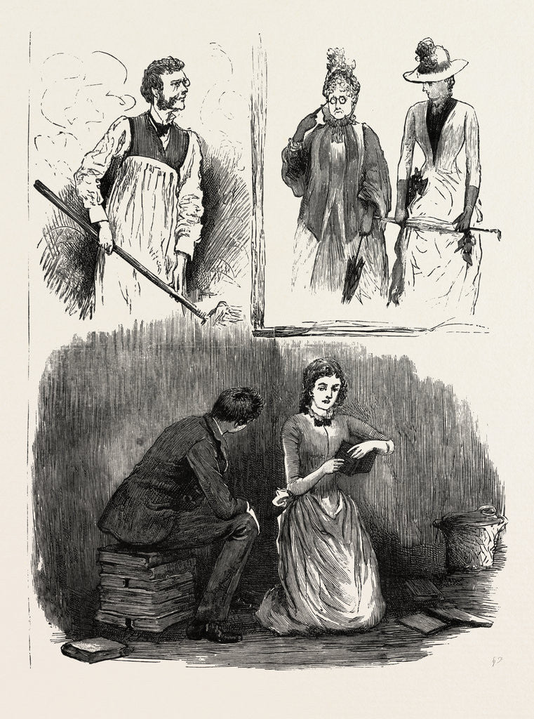 Detail of Clement Hale Mr. Bernard Gould Sweet Lavender Miss Norreys Sweet Lavender at Terry's, Play in London by Anonymous