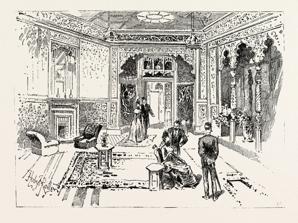 Detail of The Reception-Room of the Prince and Princess of Wales by Anonymous