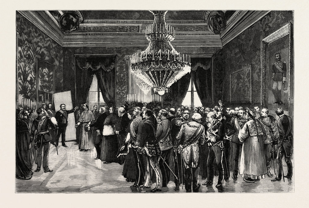 Detail of His Excellency the President of the Ministerial Council Announcing the Birth of the Young King of Spain at the Royal Palace by Anonymous