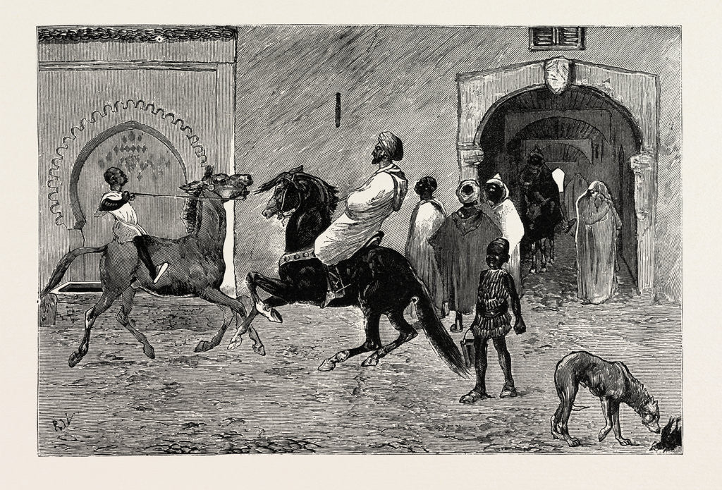 Detail of A Scene in Tangier, Morocco by Anonymous