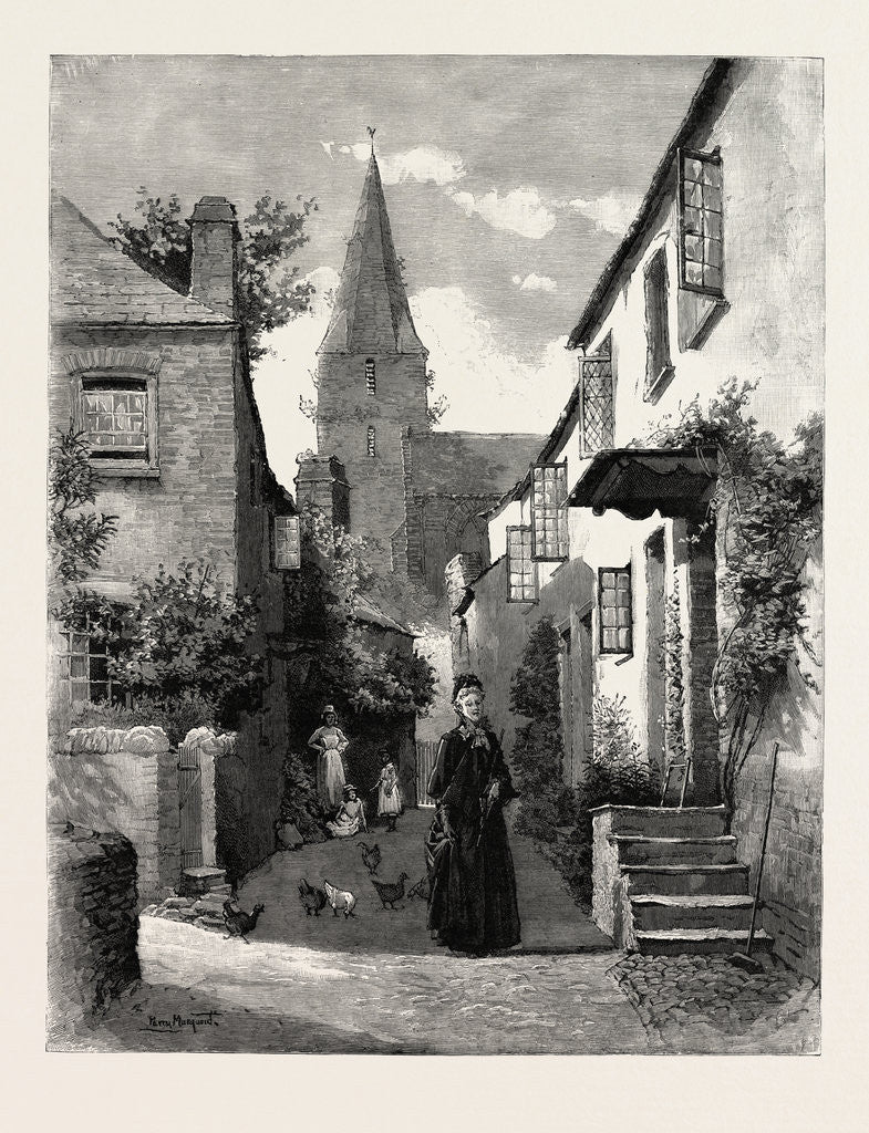 Detail of English Village Street by Anonymous