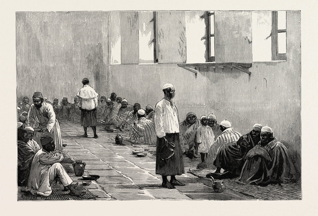 Detail of Emin Pasha's People at Home in the Abbassiyeh Barracks, Cairo, Egypt by Anonymous