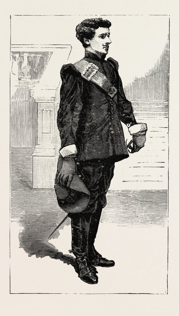 Detail of Wentworth, Earl of Strafford, Mr. Henry Irving, Jun., New College by Anonymous