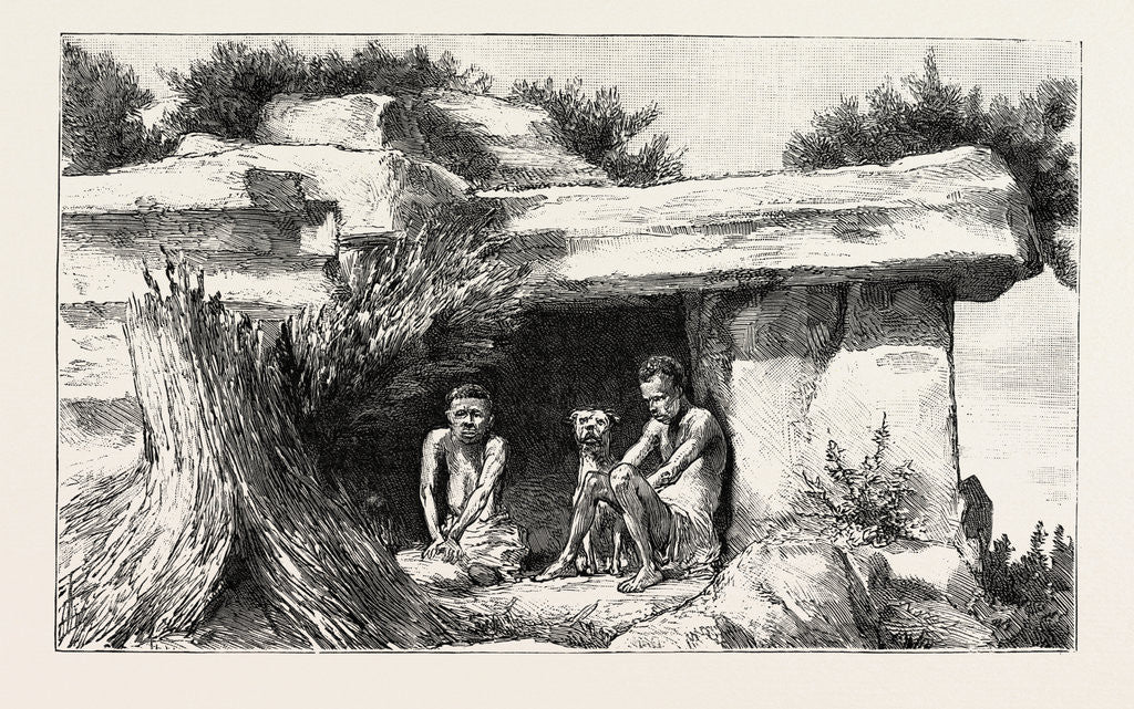 Detail of Swaziland, Bushmen or Cave Dwellers by Anonymous
