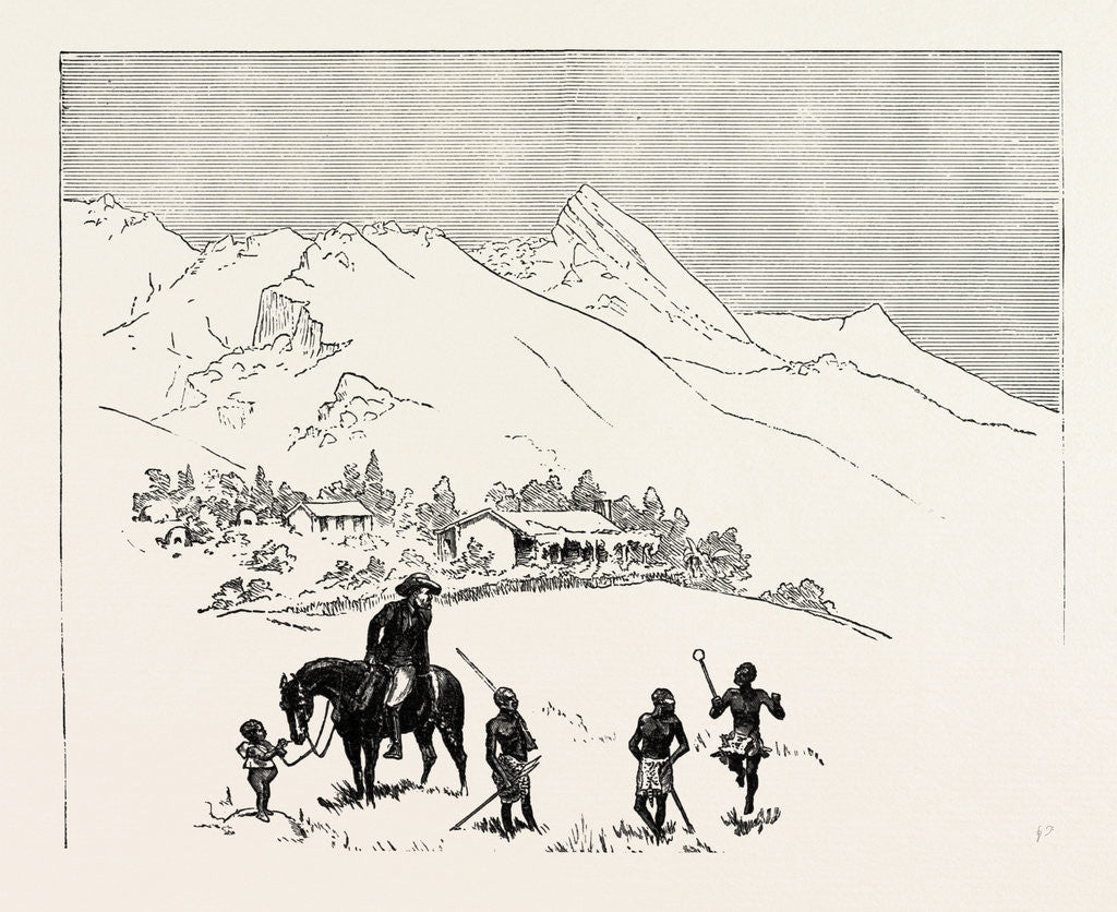 Detail of Swaziland, Lord Charles Beresford Mr. Shepstone and His Runners by Anonymous
