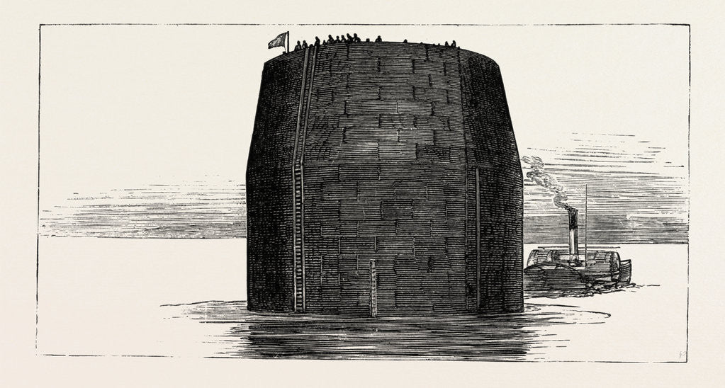 Detail of The Opening of Forth Bridge by the Prince of Wales, Towing a Caisson Into Position by Anonymous