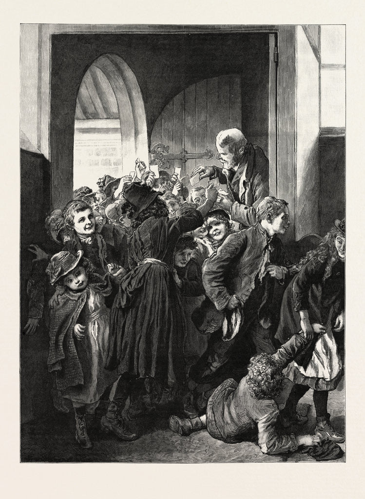 Detail of Free Dinners to Poor Children at the King Edward's Mission, Whitechapel, London by Anonymous