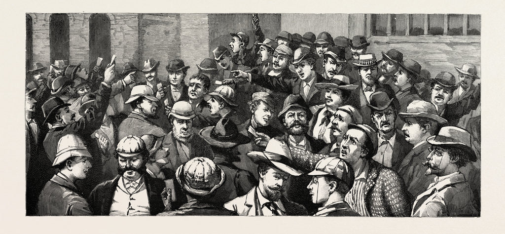 Detail of Transvaal Gold Fields, South Africa, Scene in the Open Air, Change, Johannesburg by Anonymous