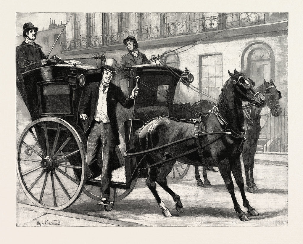 Detail of Now, Then, Are These Young Ladies Ready? Engraving 1890 by Anonymous