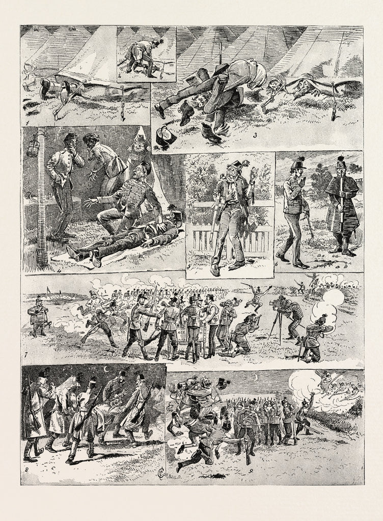 Detail of The Humours of a Volunteer Camp by Anonymous