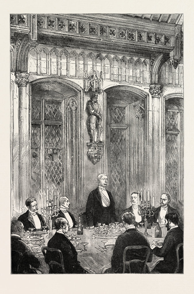 Detail of The Explorer Speaking at the Banquet Given in His Honour by the Burgomaster at the Town Hall, Mr. Stanley at Brussels, Belgium by Anonymous