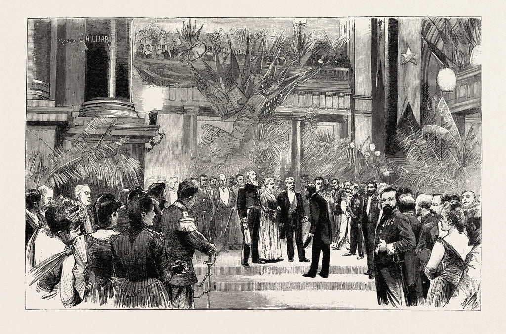 Detail of Homage to Stanley, Fete Given in Honour of the Explorer at the Bourse, Brussels, Belgium by Anonymous