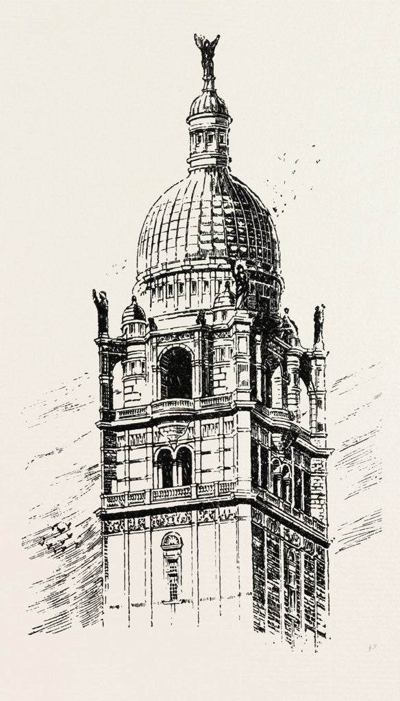 Detail of The Imperial Institute, London, Cupola of Central Tower by Anonymous