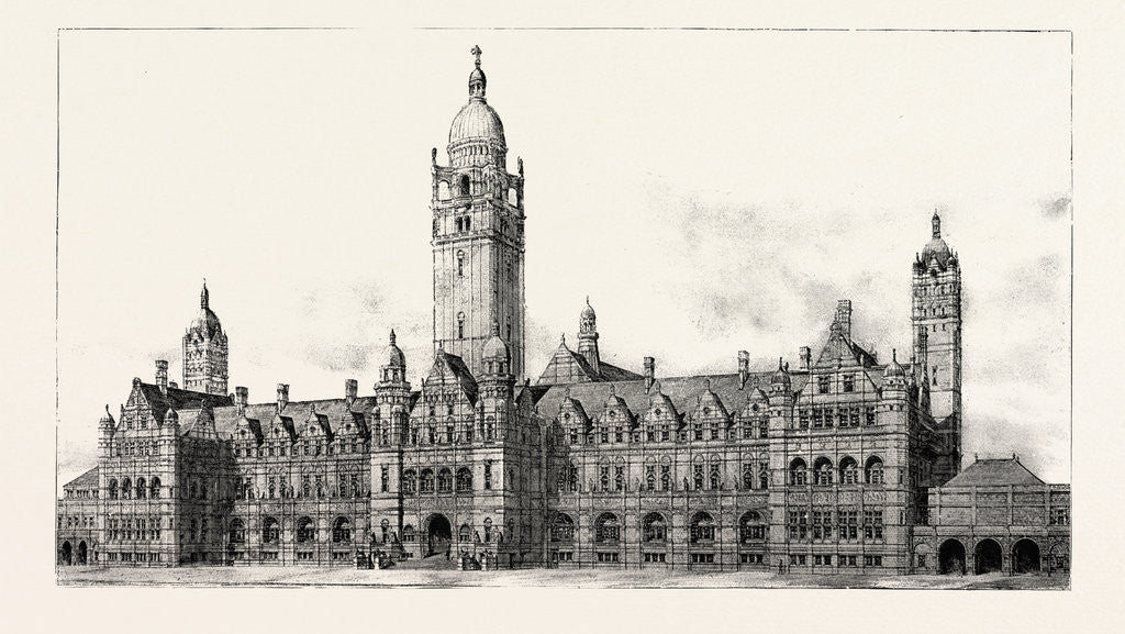 Detail of The Imperial Institute, London, the Facade of the Imperial Institute of the United Kingdom, the Colonies, and India by Anonymous