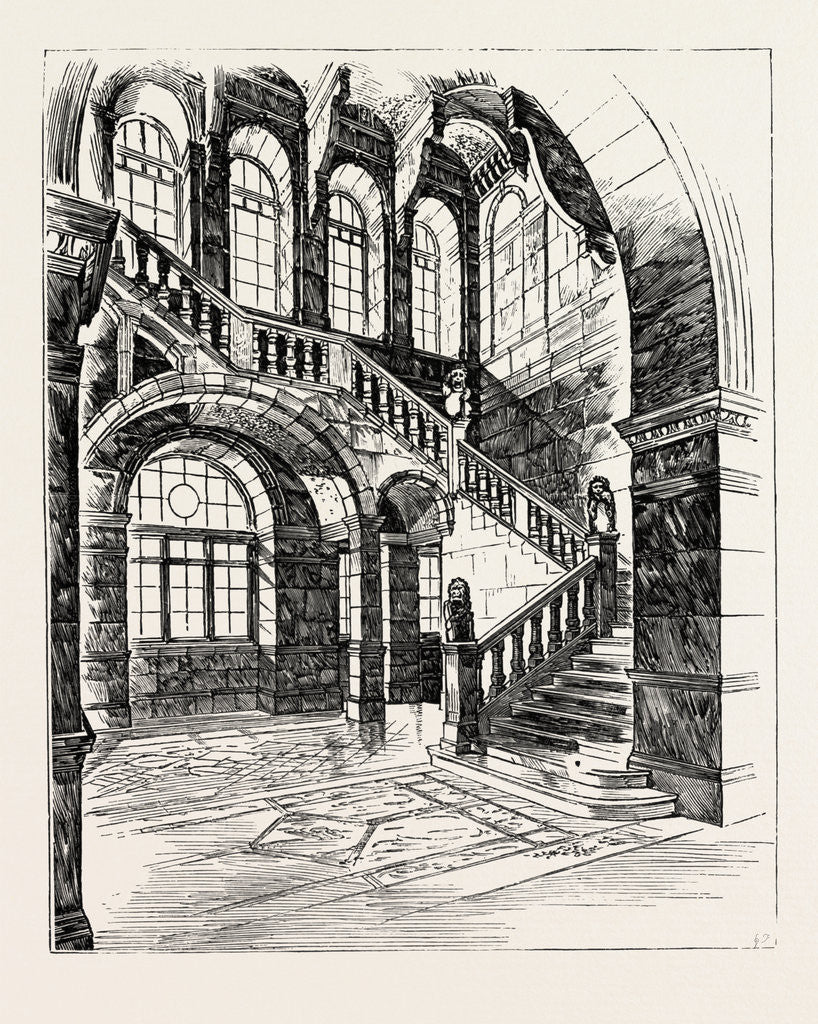 Detail of The Imperial Institute, London, East Staircase to First and Second Floors, Offices and Sample Rooms Wing by Anonymous