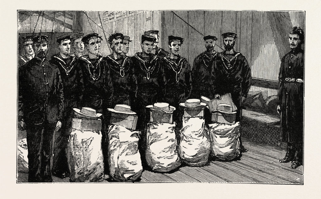 Detail of Stokers for the British Navy, Stokers Waiting to Be Drafted to a Sea Going Ship by Anonymous