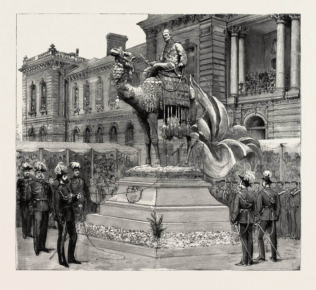Detail of Statue of General Gordon, Brompton Barracks, Chatham, the Prince of Wales Unveiling the Statue by Anonymous
