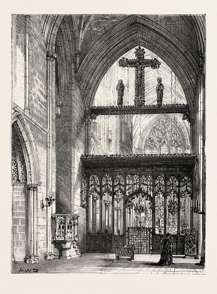 Detail of Church at Clumber, Interior by Anonymous