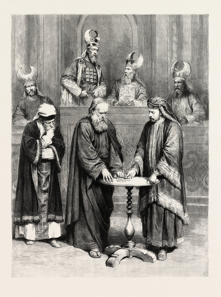 Detail of The Passion Play at Oberammergau, Judas Taking the Thirty Pieces of Silver, Germany by Anonymous