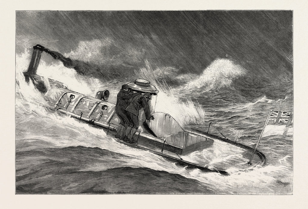 Detail of From Hong Kong to Macao in a Torpedo Boat, Full Speed Through a Gale, an Attempt to Obtain Shelter by Anonymous