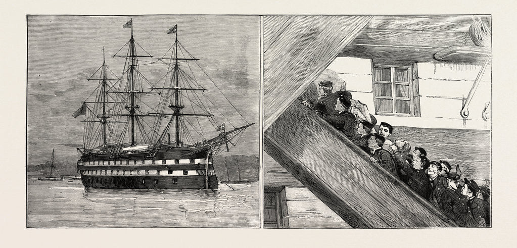 Detail of The Race at Greenhithe Between Naval Cadets of H.M.S. Worcester and H.M.S. Conway by Anonymous