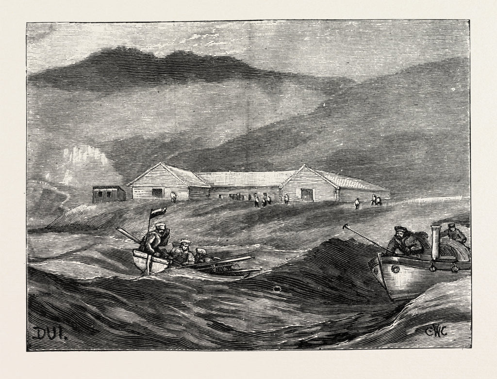 Detail of Kharsakov, Russia: Communication with the Shore at Dui by Anonymous