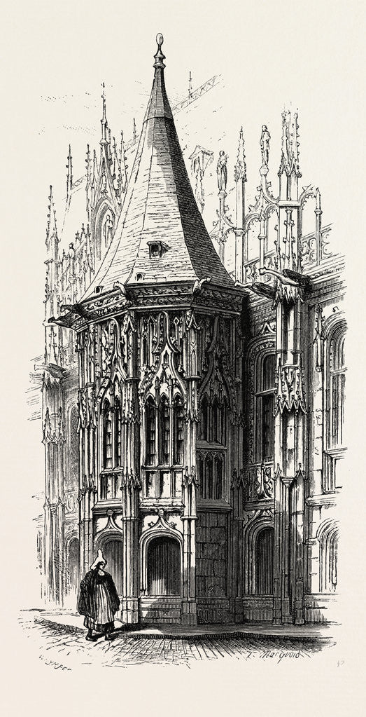 Detail of Pavilion, Palais De Justice, Rouen, Normandy and Brittany, France by Anonymous