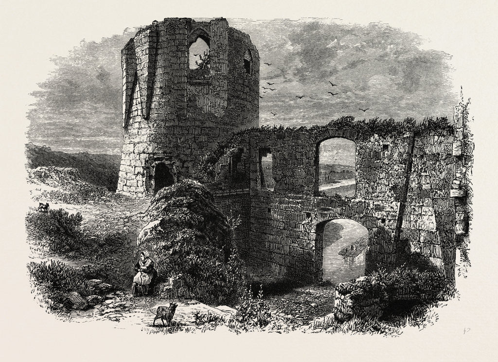 Detail of Chateau Gaillard, Normandy and Brittany, France by Anonymous