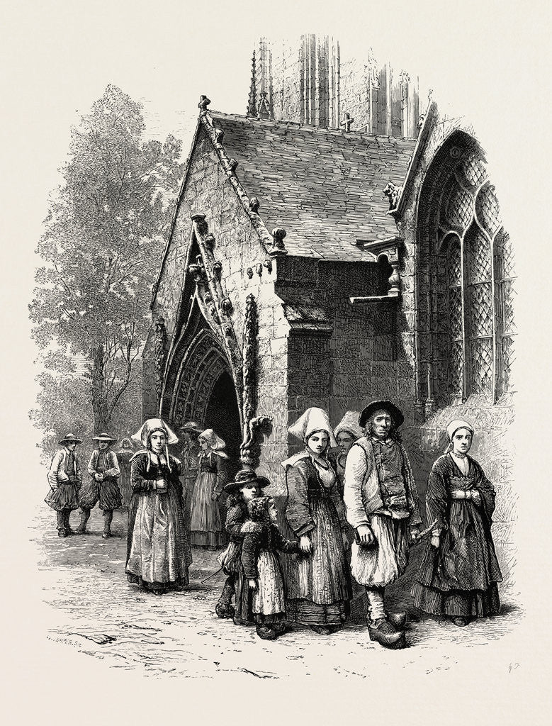 Detail of After Mass at Plouaret, Normandy and Brittany, France by Anonymous