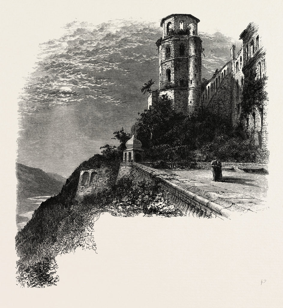 Detail of The Terrace, Heidelberg Castle, the Rhine, Germany by Anonymous