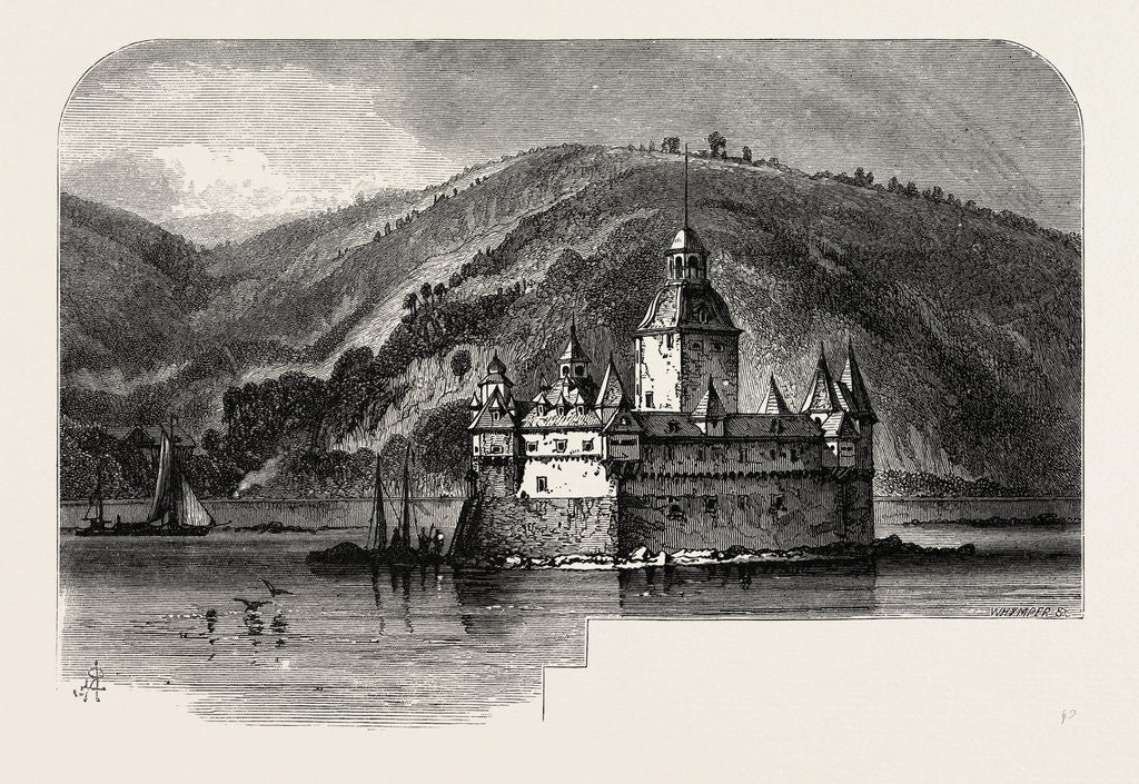 Detail of Pfaltz Castle, the Rhine, Germany by Anonymous