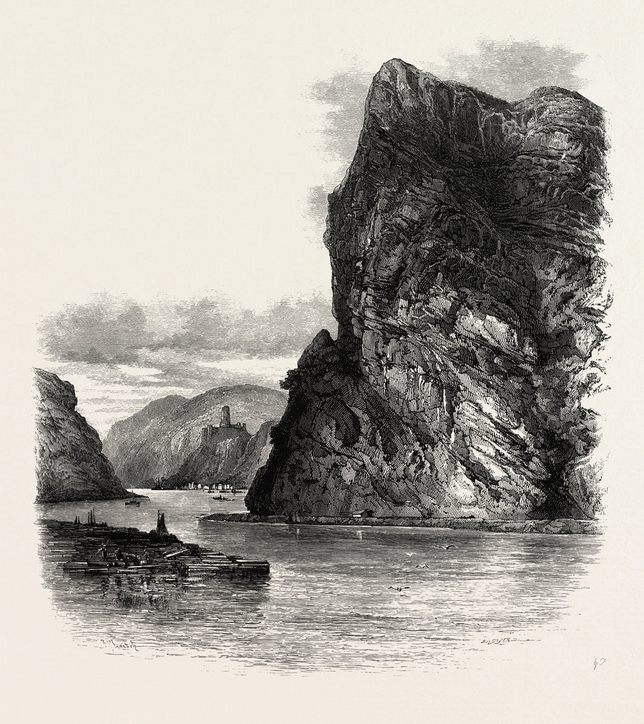 Detail of The Loreley Rock, the Rhine, Germany by Anonymous