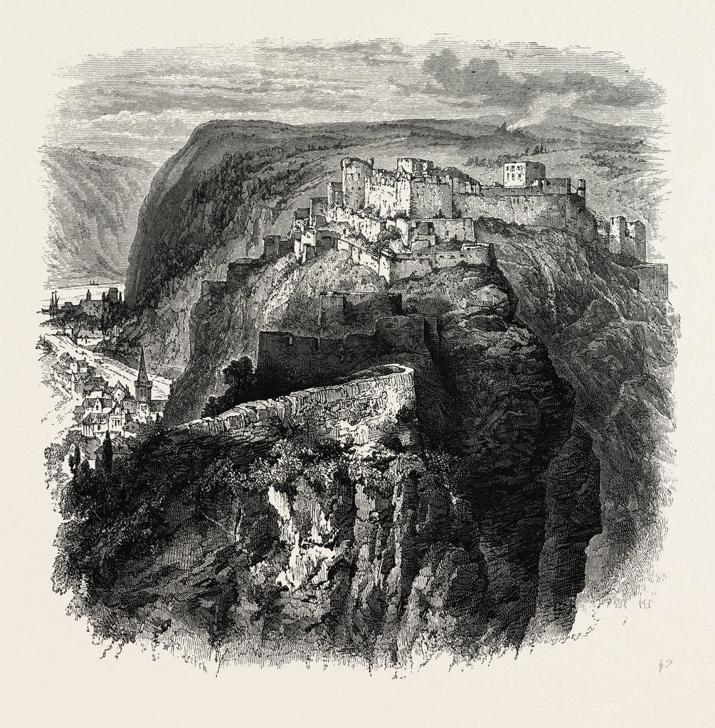Detail of The Castle of Rheinfels, the Rhine, Germany by Anonymous