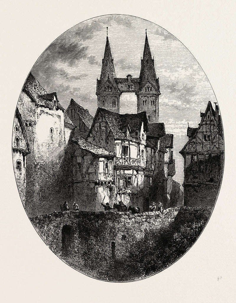 Detail of View in Boppart, the Rhine, Germany by Anonymous