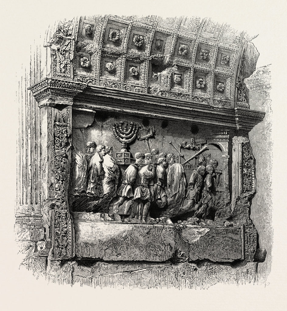 Detail of Sculpture on the Arch of Titus, Rome and Its Environs, Italy by Anonymous